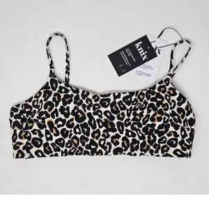 Knix Leopard Print Bralette - Black and Brown